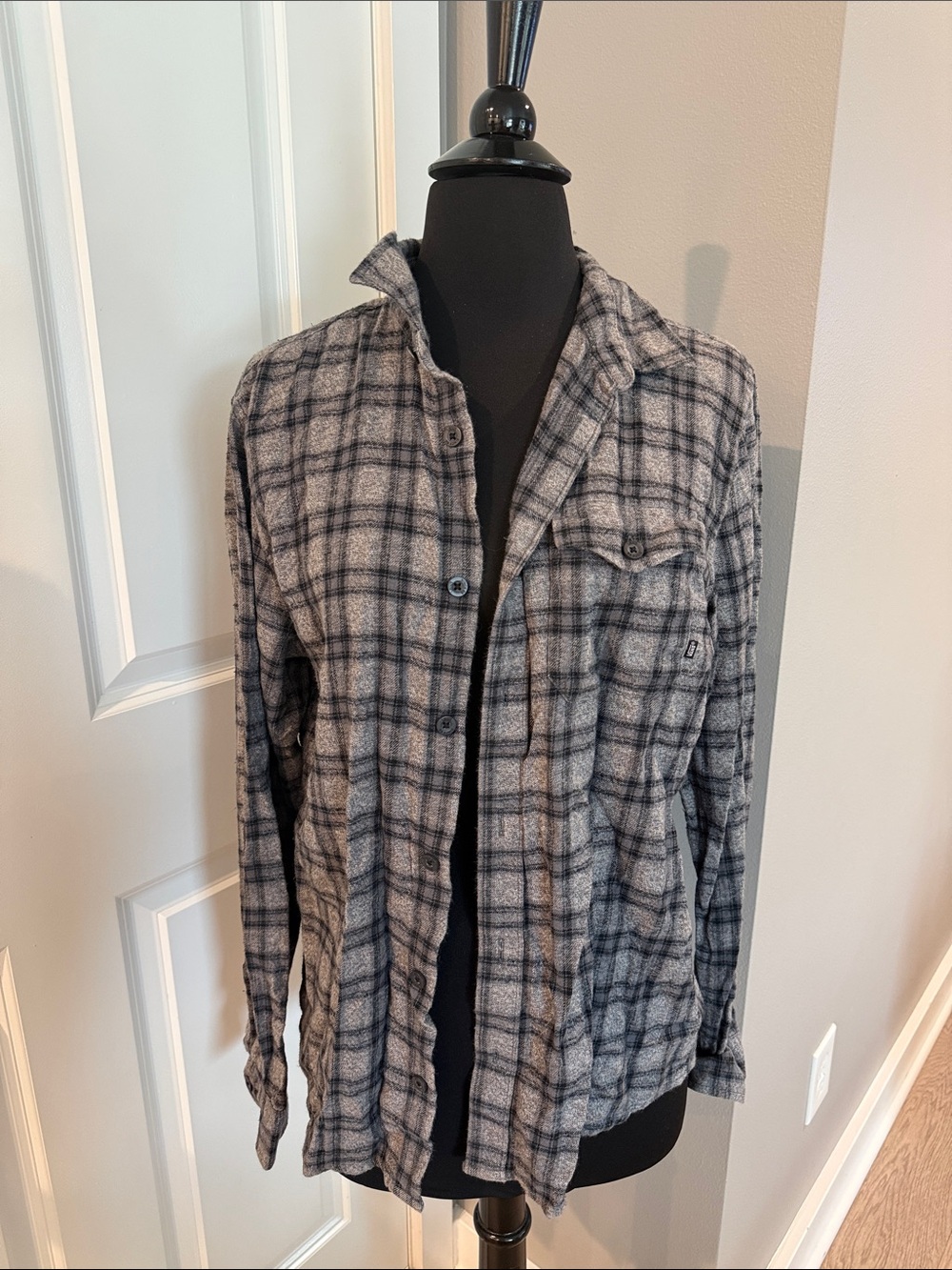Vans Gray & Black Plaid Flannel